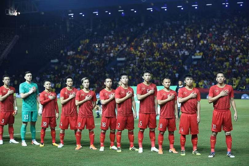 ĐT Việt Nam trên sân sân Chang Arena (ảnh TTXVN)