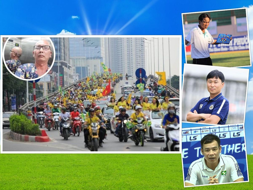 Luận bàn chuyện 3 nhà cầm quân CLB Sài Gòn, Hà Nội và SLNA. Ảnh AT.