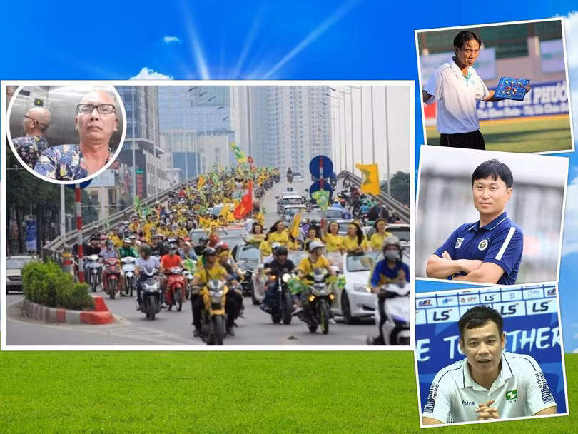 Luận bàn chuyện 3 nhà cầm quân CLB Sài Gòn, Hà Nội và SLNA. Ảnh AT.