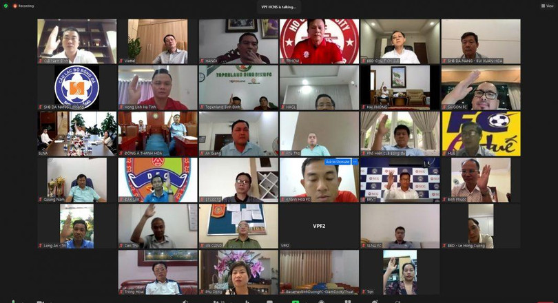 Hiện có 5 CLB V.League và 1 đội hạng Nhất đã tỏ thái độ phản ứng trước cách điều hành hiện nay của VPF. Ảnh màn hình.