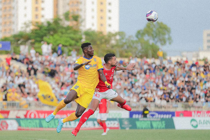 Olaha đã có bàn thắng đầu tiên của mùa giải. Ảnh VPF.