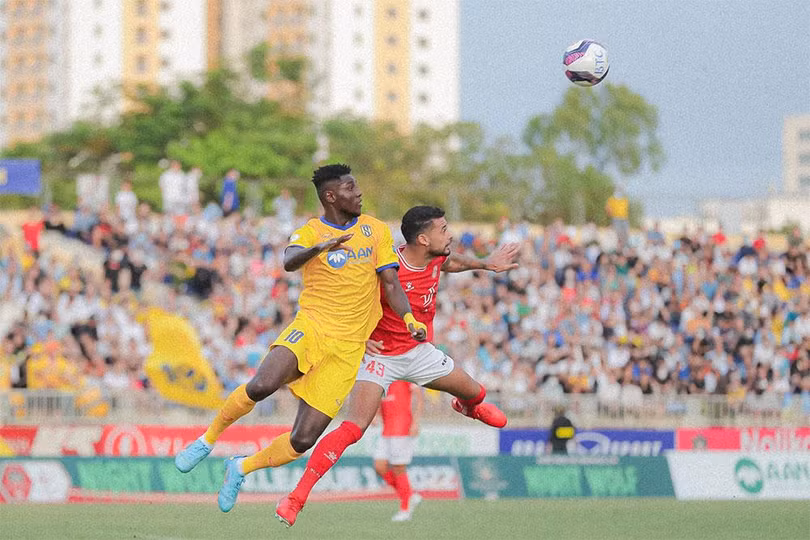 Olaha đã có bàn thắng đầu tiên của mùa giải. Ảnh VPF.