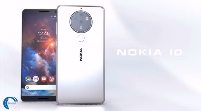 Ngắm ý tưởng Nokia 10 với thiết kế mặt lưng kính, màn hình 18:9 và 4 camera - Ảnh 1