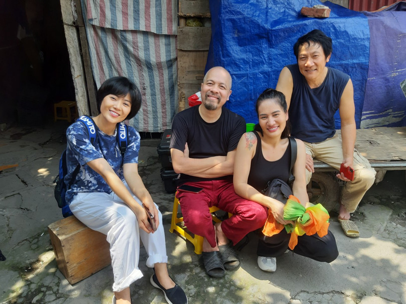 Các diễn viên trong giờ giải lao