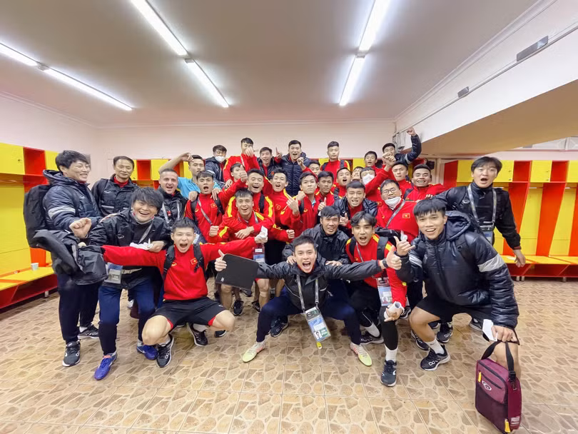 Thẳng tiến vòng chung kết U23 Châu Á 2022. Ảnh VFF