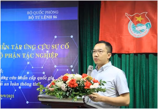 Ông Hoàng Minh Tiến phát biểu tại Hội nghị. Ảnh Mic
