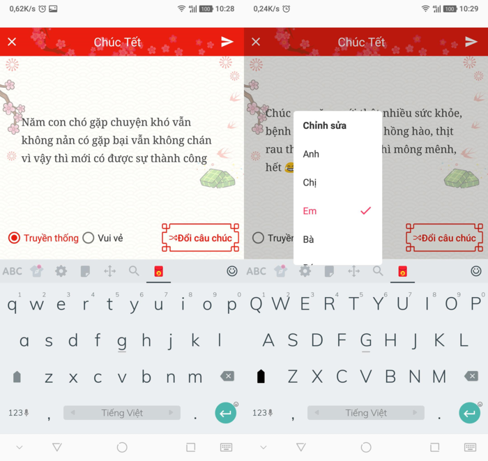 Cách gửi tin nhắn chúc tết bằng Laban Key - Ảnh 3