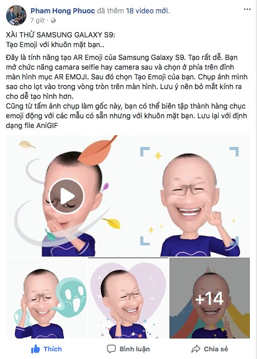 Phóng viên công nghệ Việt khoe hình ảnh AR Emoji từ Galaxy S9 - Ảnh 1