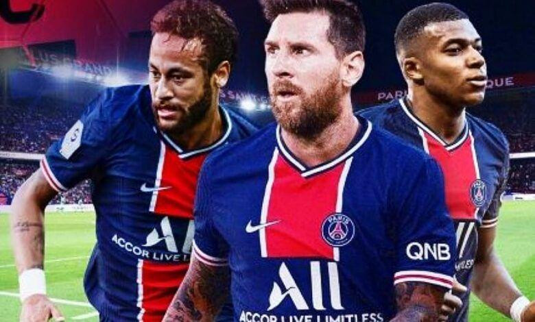 Kết quả bốc thăm khiến PSG rơi vào bảng tử thần gồm Man City, RB Leipzig và Club Brugge khiến HLV Mauricio Pochettino đã cho Messi vào sân lớn hơn dự kiến. Ảnh AP.