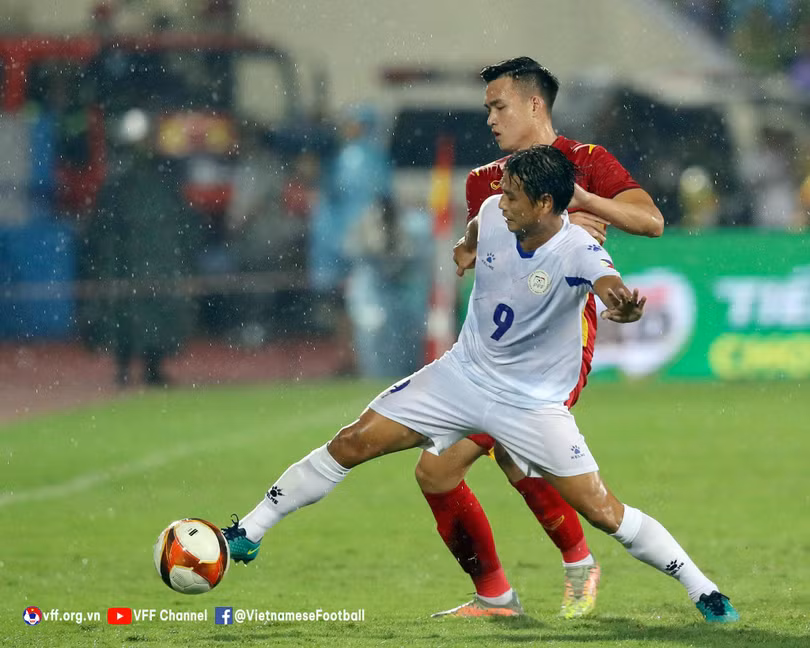 Đội khách có thể hình, thể lực rất tốt. Ảnh VFF. Đội khách có thể hình, thể lực rất tốt. Ảnh VFF.