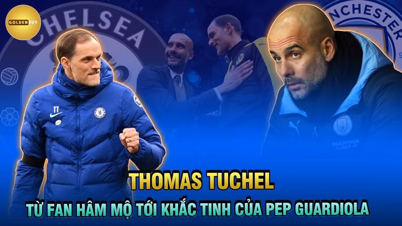 HLVThomas Tuchel đang là "khắc tinh’"của Pep khi giành 3 chiến thắng liên tiếp trước Pep Guardiola (1 ở Premier League, 1 tại bán kết FA Cup và trận khác ở chung kết Champions League). Ảnh AP.