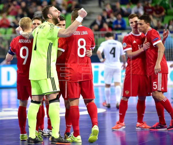 Thể hình, thể lực của các cầu thủ futsal Nga rất tốt. Ảnh GRU Thể hình, thể lực của các cầu thủ futsal Nga rất tốt. Ảnh GRU