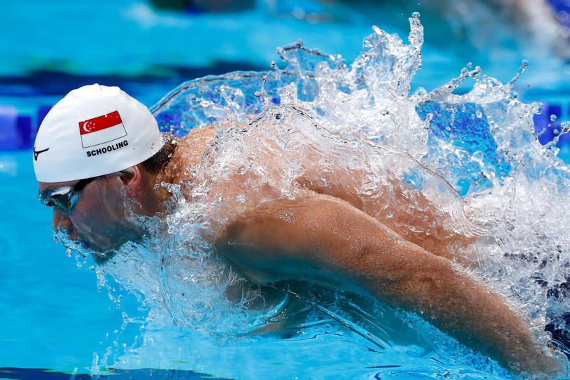 Trong nội dung bơi tự do 4x100m, chiến thuật của HLV trưởng Gary Tan thì kình ngư nổi tiếng này bơi cuối cùng. Ảnh CNN.