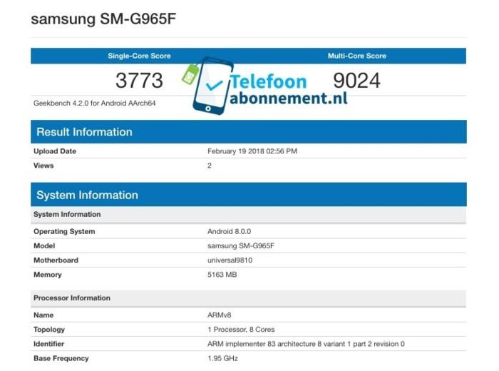 Galaxy S9+ đạt điểm hiệu năng kỉ lục trên Geekbench - Ảnh 2