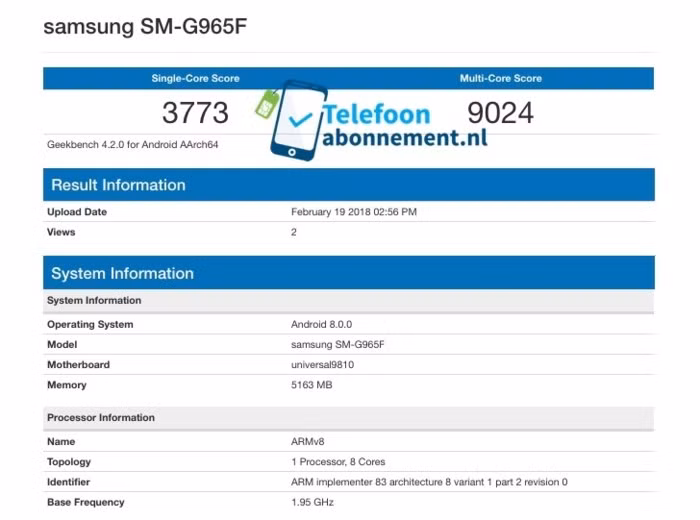 Galaxy S9+ đạt điểm hiệu năng kỉ lục trên Geekbench - Ảnh 2