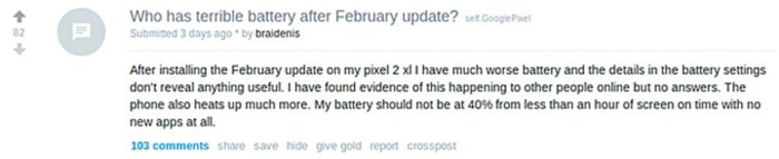 Pixel 2 bị nóng và hao pin khi cài bản cập nhật mới - Ảnh 1