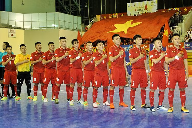Lần thứ 2 Đội tuyển futsal Việt Nam tranh tài tại World Cup Futsal. Ảnh VFF.