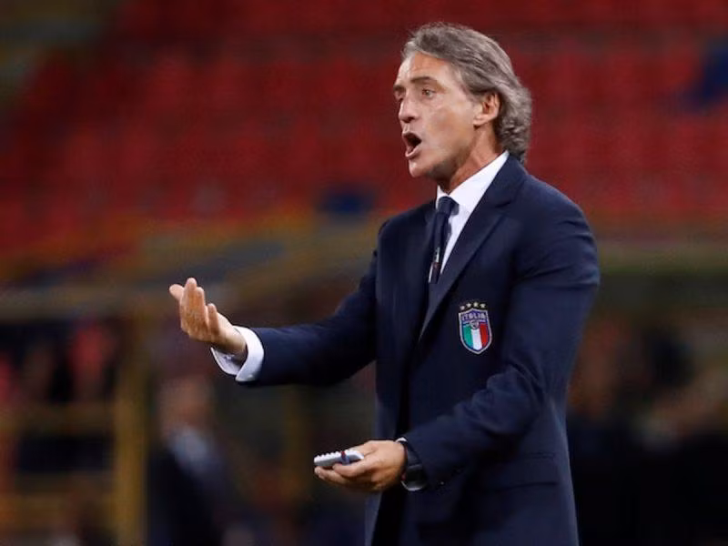 Đổi tuyển Italy đang hồi sinh kỳ diệu dưới bàn tay HLV Roberto Mancini. Ảnh AP