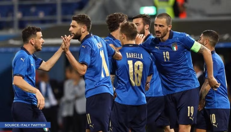 Với chiến thắng trước Xứ Wales đội tuyển Italy đã thiết lập kỷ lục mới với 11 chiến thắng liên tiếp mà không hề bị thủng lưới bàn nào. Ảnh CNN