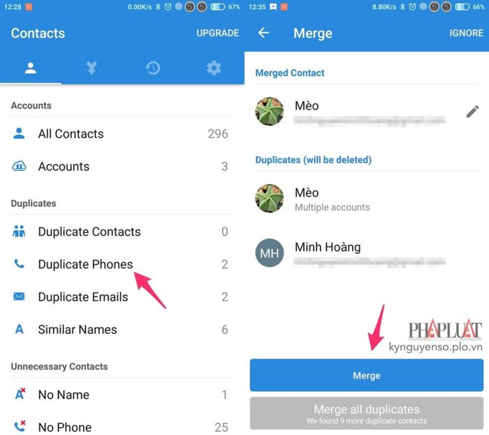 2 cách xóa các số điện thoại trùng lặp - Ảnh 3