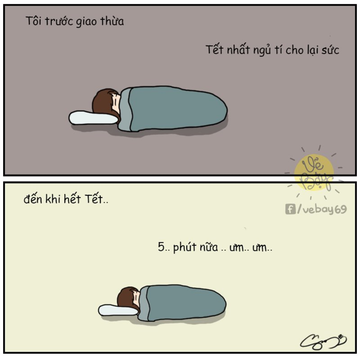 Muôn kiểu sáng tác tranh chủ đề... hết Tết của cư dân mạng - Ảnh 4