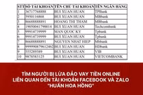 Tìm người bị lừa đảo vay tiền online liên quan đến tài khoản Facebook và zalo " Huấn Hoa Hồng"