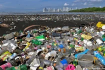 Ô nhiễm rác thải nhựa ven biển. Ảnh DW