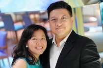 Lê Diệp Kiều Trang cùng chồng là Sonny Vũ, hai nhà khởi nghiệp nổi tiếng. Ảnh: Facebook Christy Le