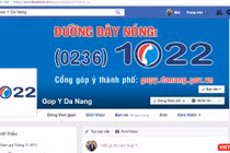 Tổng đài Đường dây nóng (0236)1022 của UBND TP Đà Nẵng đã chính thức lên mạng xã hội facebook để hỗ trợ người dân. Ảnh chụp màn hình: Hồ Xuân Mai