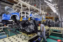 Một góc nhà máy lắp ráp ô tô mazda của Thaco tại Quảng Nam