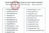 Danh sách các trang web có hành vi lừa đảo, chiếm đoạt tài sản của công dân được Sở TT-TT-TP Đà Nẵng công bố công khai.