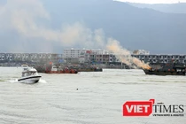 Trong chương trình Đối tác Thái Bình Dương năm 2017 (PP17) diễn ra tại Đà Nẵng, sáng 13/5, hải quân 2 nước Việt Nam, Hoa Kỳ và các nước tham gia gồm Anh, Australia, Nhật Bản đã cùng diễn tập ứng phó sự cố tràn dầu trên sông Hàn.