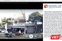 Thông báo truy tìm đối tượng đứng trên yên điều khiển xe máy được phát đi từ trang facebook của Phòng Cảnh sát giao thông CATP Đà Nẵng.