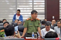 Đại tá Nguyễn Đức Dũng, Trưởng phòng Tham mưu tổng hợp, Công an TP Đà Nẵng trả lời tại Họp báo.