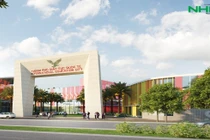 Phối cảnh cổng vào phía nam - Thành phố giáo dục quốc tế tại tỉnh Quảng Ngãi (Nguồn: NHG)