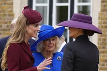 Công nương Kate, Nữ hoàng Camilla và Melania Trump đến thăm cấp nhà nước tại lâu đài Windsor vào ngày 17/9. Ảnh: Getty.