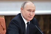 Tổng thống Nga Vladimir Putin tham gia đàm phán Nga-Belarus tại Cung Độc lập ở Minsk, Belarus (Ảnh: Sputnik)