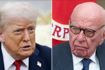 Tổng thống Mỹ Donald Trump và trùm truyền thông Rupert Murdoch. Ảnh: Getty.