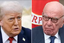 Tổng thống Mỹ Donald Trump và trùm truyền thông Rupert Murdoch. Ảnh: Getty.