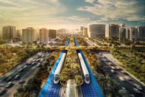 Công ty phát triển đô thị URB đã công bố bản thiết kế đường cao tốc "xanh" được đề xuất ở Dubai, UAE (Ảnh: URB)
