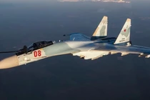 Chiến đấu cơ Su-35 của Lực lượng Không quân Vũ trụ Nga. Ảnh: MW.