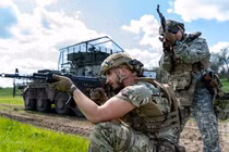 Binh sĩ thuộc Lữ đoàn 158 của Ukraine. Ảnh: MW.