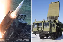 Hình ảnh tên lửa ATACMS được phóng và radar 91N6E thuộc hệ thống S-400. Ảnh: MW.