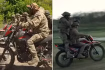 Một đoạn video của đại đội xe máy thuộc Trung đoàn tấn công độc lập 425 cho thấy cách binh lính Ukraine lên kế hoạch chiến đấu trên những chiếc xe hạng nhẹ. Ảnh: Business Insider.