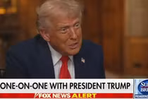 Tổng thống Mỹ Donald Trump trong chương trình phỏng vấn của Fox News. Ảnh: Fox News.