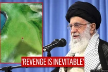 Lãnh tụ tối cao Iran và bức ảnh được đăng tải trên Twitter (Ảnh: AP)