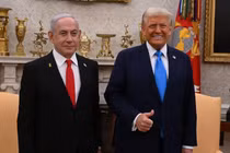 Tổng thống Mỹ Donald Trump tiếp Thủ tướng Israel Benjamin Netanyahu tại Nhà Trắng. Ảnh: Getty.
