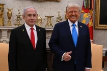 Tổng thống Mỹ Donald Trump tiếp Thủ tướng Israel Benjamin Netanyahu tại Nhà Trắng. Ảnh: Getty.