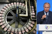 Tổng thống Putin nói rằng Mỹ đang tự làm suy yếu vị thế thống trị của đồng USD (Ảnh: Reuters)