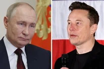 Tổng thống Nga Vladimir Putin và tỷ phú công nghệ Mỹ Elon Musk (Ảnh: Getty)